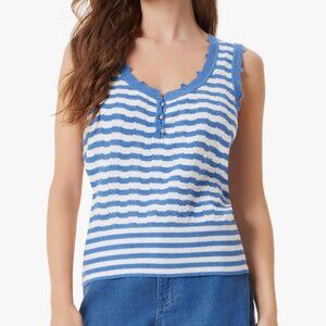NWT Sam Edelman Blue/White Stripe Tank sz M